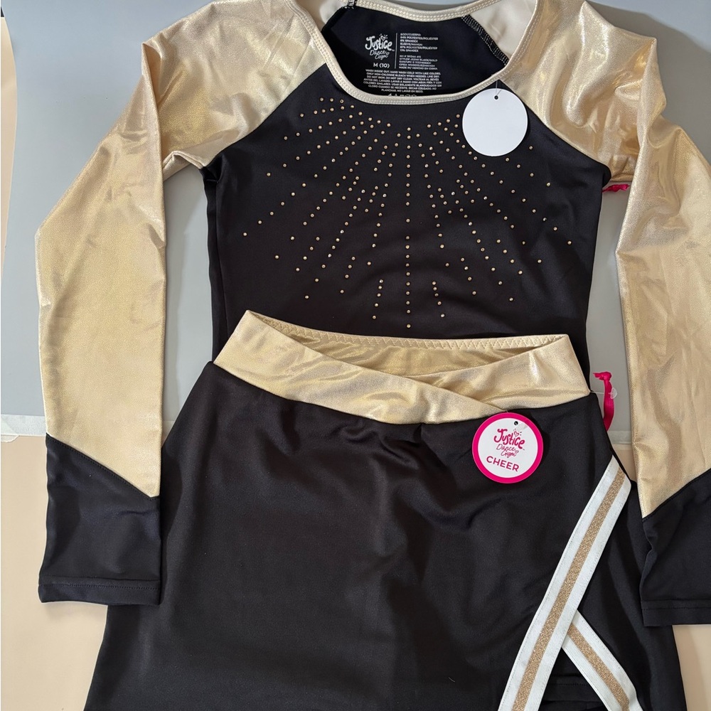 Gold and Black Cheer Outfit